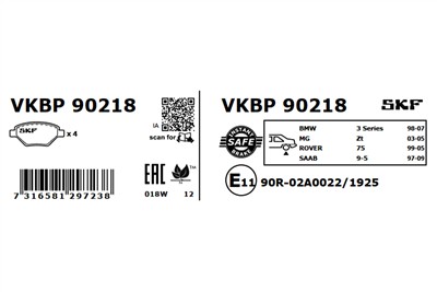 SKF VKBP 90218 EAN: 7316581297238.