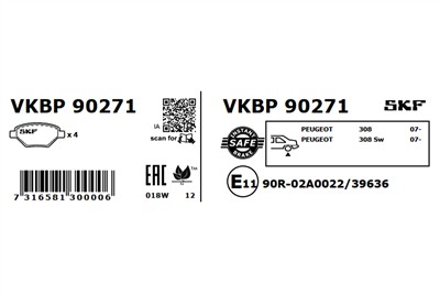 SKF VKBP 90271 EAN: 7316581300006.