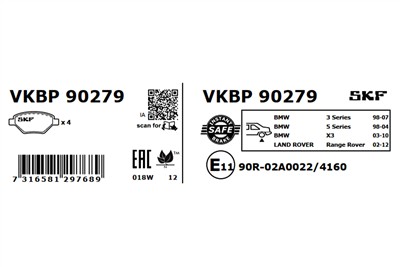 SKF VKBP 90279 EAN: 7316581297689.
