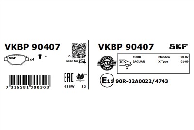 SKF VKBP 90407 EAN: 7316581300303.