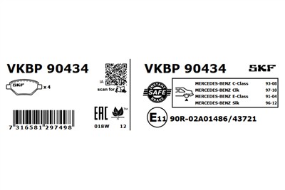 SKF VKBP 90434 EAN: 7316581297498.