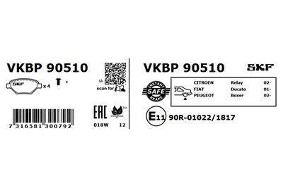 SKF VKBP 90510 EAN: 7316581300792.