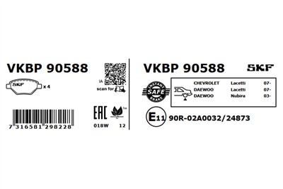 SKF VKBP 90588 EAN: 7316581298228.