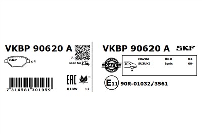 SKF VKBP 90620 A EAN: 7316581301959.
