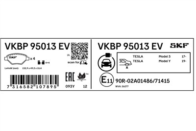 SKF VKBP 95013 EV EAN: 7316582107895.