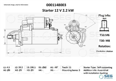 SEG Automotive 0001148003