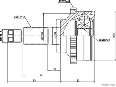HERTH+BUSS JAKOPART J2823120 EAN: 4029416102371.