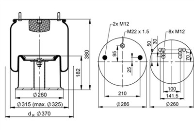 CONTITECH AIR SPRING 4035 N P02 Číslo výrobce: 75885. EAN: 4054389125706.