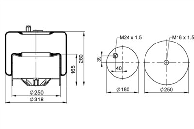 CONTITECH AIR SPRING 4185 N P21 Číslo výrobce: 600141. EAN: 4054387100958.