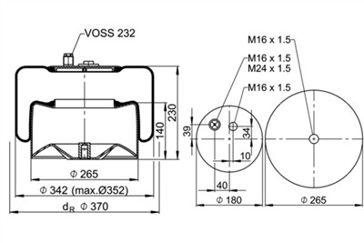 CONTITECH AIR SPRING 4186 N P25 Číslo výrobce: 600145. EAN: 4054387187416.