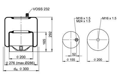CONTITECH AIR SPRING 4390 N P21 Číslo výrobce: 600156. EAN: 4054387100354.