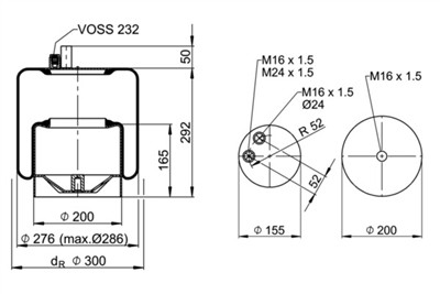 CONTITECH AIR SPRING 4390 N P22 Číslo výrobce: 600157. EAN: 4054387100361.