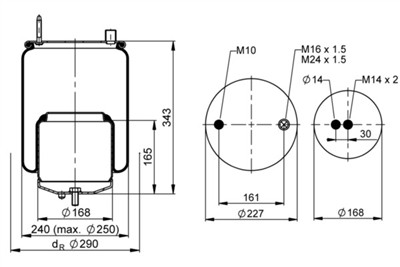 CONTITECH AIR SPRING 4570 N P01 Číslo výrobce: 79446. EAN: 4054387221004.