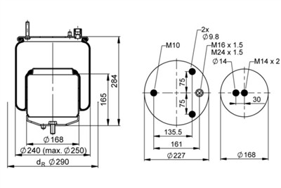 CONTITECH AIR SPRING 4571 N P02 Číslo výrobce: 78911. EAN: 4054391121338.