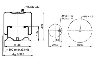 CONTITECH AIR SPRING 4757 N P29 Číslo výrobce: 600180. EAN: 4054387100415.