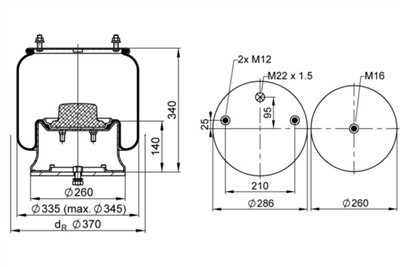 CONTITECH AIR SPRING 4810 N P08 Číslo výrobce: 67744. EAN: 4054391106007.