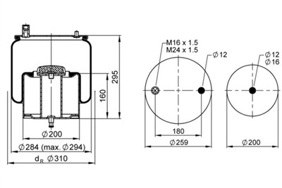 CONTITECH AIR SPRING 4919 N P01 Číslo výrobce: 70551.