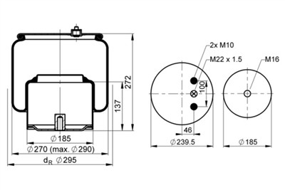 CONTITECH AIR SPRING 6431 N P03 Číslo výrobce: 78192. EAN: 4054391131337.