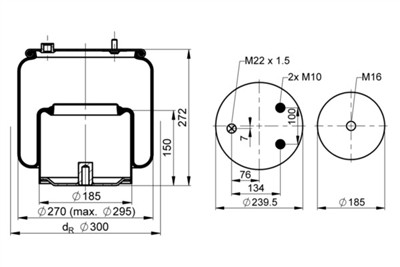 CONTITECH AIR SPRING 6435 N P01 Číslo výrobce: 78194. EAN: 4054391131351.