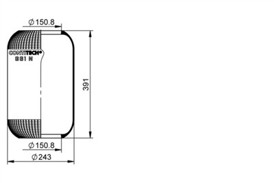 CONTITECH AIR SPRING 661 N Číslo výrobce: 67111. EAN: 4054391102610.