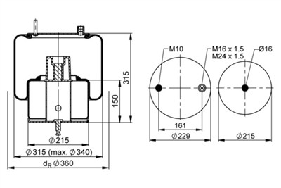 CONTITECH AIR SPRING 6633 N P01 Číslo výrobce: 53870.