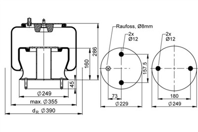 CONTITECH AIR SPRING 6701 N P01 Číslo výrobce: 53846. EAN: 4054396100000.