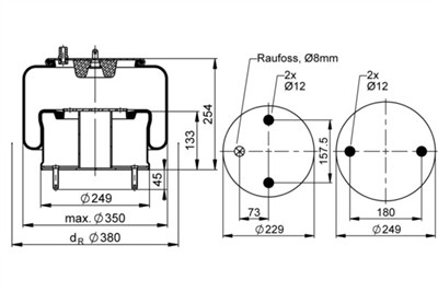 CONTITECH AIR SPRING 6702 N P01 Číslo výrobce: 53847. EAN: 4054396100017.
