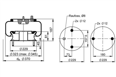 CONTITECH AIR SPRING 6703 N P01 Číslo výrobce: 53848. EAN: 4054396100024.