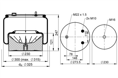 CONTITECH AIR SPRING 6754 N P03 Číslo výrobce: 601877. EAN: 4054391156484.