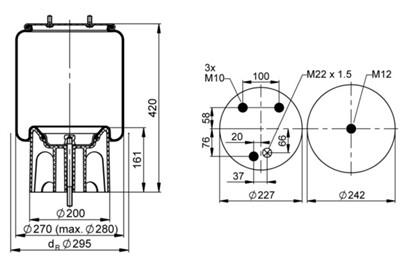 CONTITECH AIR SPRING 792 N P05 Číslo výrobce: 601878.