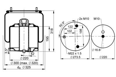 CONTITECH AIR SPRING 899 N P03 L Číslo výrobce: 78214. EAN: 4054391131559.