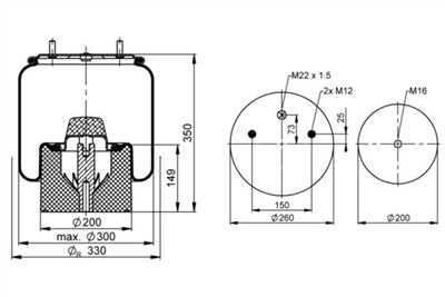 CONTITECH AIR SPRING 940 MB P01 Číslo výrobce: 78361. EAN: 4054389129018.