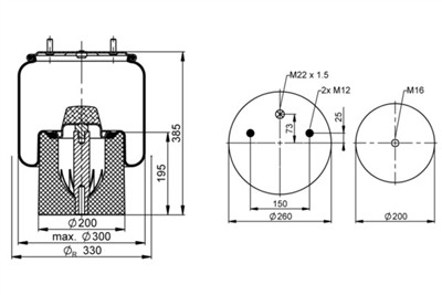CONTITECH AIR SPRING 941 MB P01 Číslo výrobce: 78363. EAN: 4054389129025.