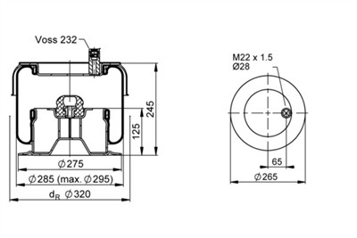 CONTITECH AIR SPRING SK 175-604 P01 Číslo výrobce: 601288.