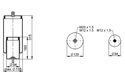 CONTITECH AIR SPRING SK 91-104 P02 Číslo výrobce: 601584.