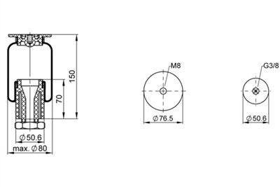 CONTITECH AIR SPRING SZ 35-11 Číslo výrobce: 61083. EAN: 4054387109876.