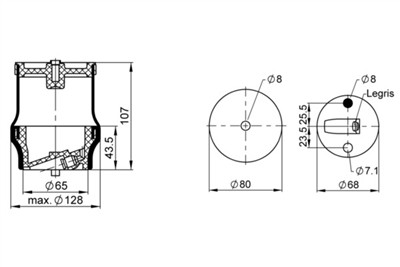 CONTITECH AIR SPRING SZ 51- 6 Číslo výrobce: 72130. EAN: 4054389113390.