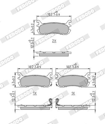 FERODO FDB1012 Číslo výrobce: 23387. EAN: 5016687093179.