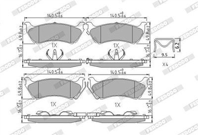 FERODO FDB1401 Číslo výrobce: 23190. EAN: 5016687236774.