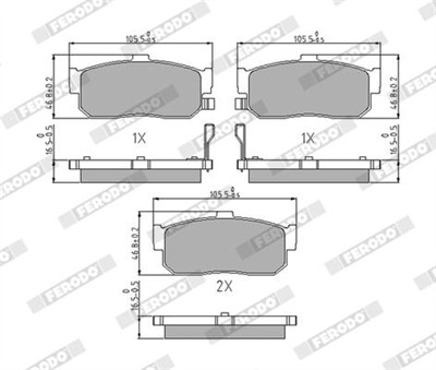 FERODO FDB796 Číslo výrobce: 21713. EAN: 5016687218572.