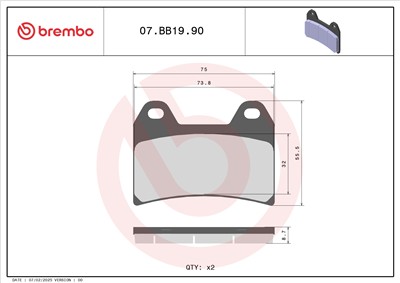 BREMBO 07BB1990 EAN: 8020584632314.