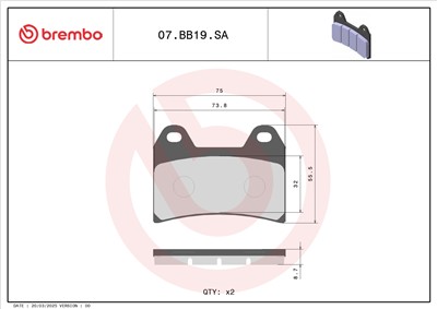 BREMBO 07BB19SA EAN: 8020584632345.