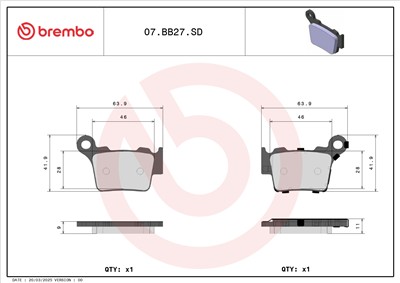 BREMBO 07BB27SD EAN: 8020584632574.