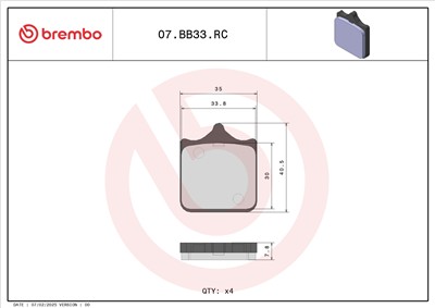 BREMBO 07BB33RC EAN: 8020584632642.