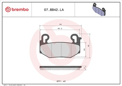 BREMBO 07BB42LA EAN: 8020584640364.