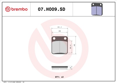 BREMBO 07HO09SD EAN: 8020584634530.