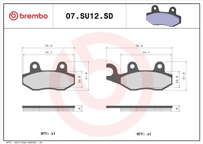 BREMBO 07SU12SD EAN: 8020584637159.