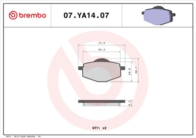 BREMBO 07YA1407 EAN: 8020584637845.