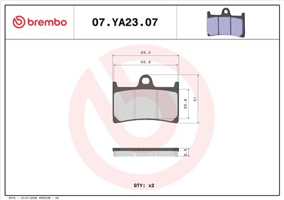BREMBO 07YA2307 EAN: 8020584638132.
