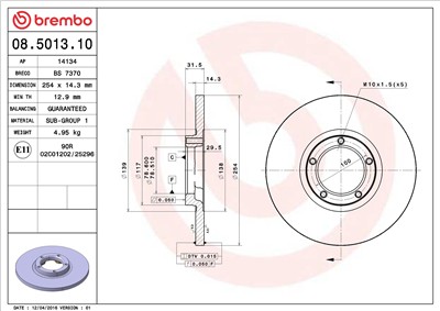 BREMBO 08.5013.10 EAN: 8020584501313.
